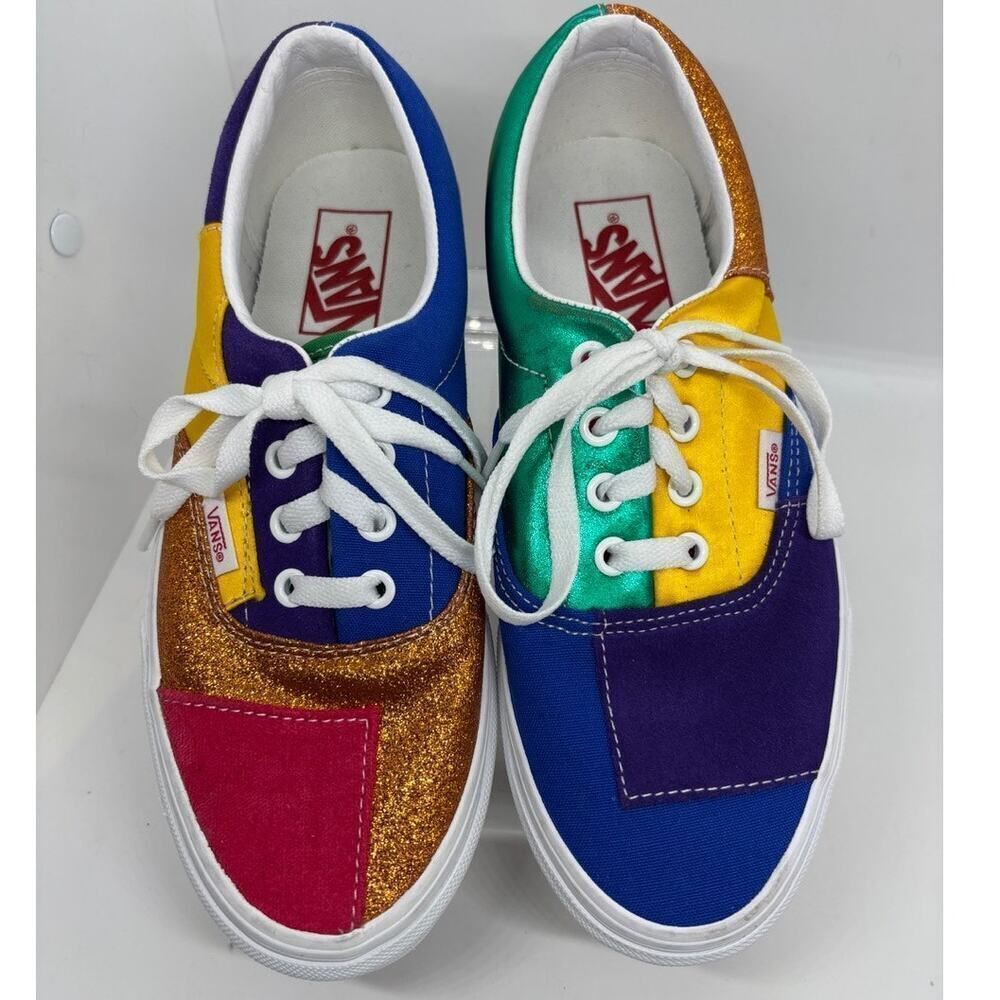 FUN! NWOB Vans Multi-color Sneakers With Glitter Unisex M 6 W 7.5 Skate